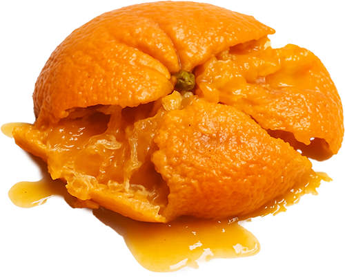 a smashed orange